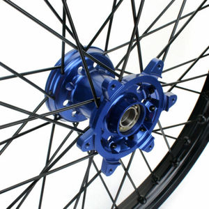 Nouveau jeu complet de roues avant et arrière de 21 "et 19" moyeux bleus avec compatibilités Yamaha <span class=keywords><strong>YZF</strong></span> <span class=keywords><strong>250</strong></span> 450 YZ250F YZ450F - Product Image 3
