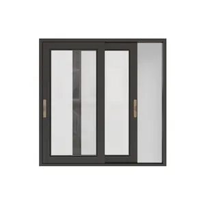 High Quality Simple Design Aluminum Double Glass Frame Glass Sliding Window