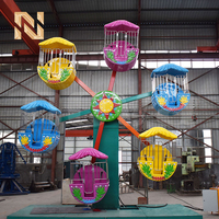 Nova Rides Grande Roue Miniature, Petite Roue de Fermeuse pour Enfants, Manège Portable pour Fêtes et Événements
