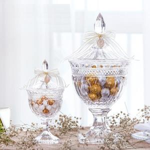 Piccolo <span class=keywords><strong>vetro</strong></span> di cristallo di lusso unico europeo zuccheriera e barattolo di caramelle con coperchio - Product Image 2