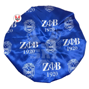 Zeta Phi เบต้าผ้าซาตินสำหรับผู้หญิงปักลายที่คาดผมปรับได้ใช้ได้ทุกฤดูกาล - Product Image 5