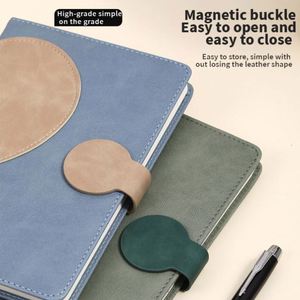 Carnet d'affaires personnalisé en cuir PU rigide avec stylo et coffret cadeau, format A5, 100 feuilles, reliure cousue, imprimé - Product Image 3