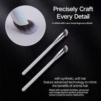 Pinceau de maquillage professionnel simple à manche en bois en forme de diamant, poils en fibres ultra-douces, logo personnalisé, vente en gros d'usine OEM ODM