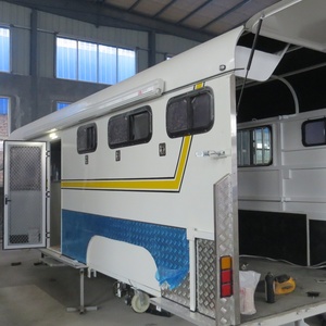 Remorque de voyage pour chevaux HERUI Pro-Rider Triple-Horse homologuée DOT, en aluminium, avec col de cygne, climatisée et équipée d'un équipement complet pour 2 personnes - Product Image 3