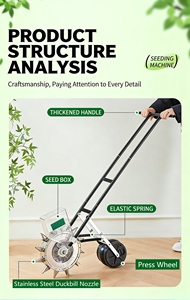 Semoir manuel réglable à pousser pour la plantation de radis, chou, sorgho, petits grains – Espacement des semis : 20, 10, <span class=keywords><strong>30</strong></span> <span class=keywords><strong>cm</strong></span> - Product Image 2
