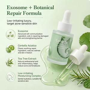 Suero Orgánico para el Cuidado de la Piel con Árbol de Té y Centella Asiática, Calmante, <span class=keywords><strong>Hidratante</strong></span>, Reparador e Iluminador, que Mejora el Enrojecimiento - Product Image 4