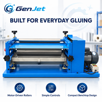 Machine de revêtement automatique à rouleaux de colle froide GenJet avec une vitesse de 0 à 20 m par minute pour le cuir, le papier, le papier peint et les matériaux pour chaussures