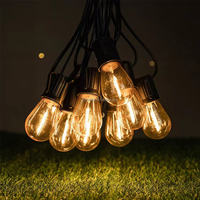 Guirlande lumineuse connectable de 10 m pour extérieur, ampoule Edison E27, globe, IP65 étanche, blanc chaud, pour Noël, patio, vacances