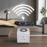 Multiprise intelligente BAYU Factory AU avec chargeur sans fil, charge rapide, port USB-C PD 20W, 3 prises, prise de bureau pour la maison