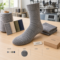 Chaussettes en fibres écologiques, coton et élasthanne, mélange de coton, coupe ras du cou, gris royal, tricot contrôlé, talon et bout renforcés, entretien facile, taille personnalisée
