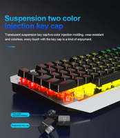 Clavier de jeu filaire AULA F3010 USB 1.0 noir rétroéclairé RGB, 104 touches, taille standard, Plug and Play, anglais, pour ordinateur de bureau