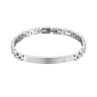 Tali Jam Tangan Wanita Lengkung Bahan Stainless Steel dengan Logo Kustom Laser, Permukaan Berkilau Trendi, Pilihan Warna-warni, Perhiasan