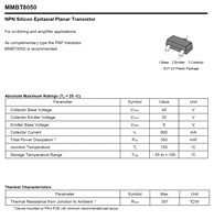 MMBT8050 C D S8050 SMD SOT-23 Transistor Bipolaire NPN HFE 100-400 350mW 100MHz 600mA 25V 100% Original et Traçable Code de Lot