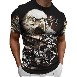 Envío Gratis: Camiseta Casual Vintage de Cuello Redondo y Manga Corta para Hombre, Tejida en Poliéster/Algodón, Corte Regular, Transpirable y Anti-Pilling - Product Image 1