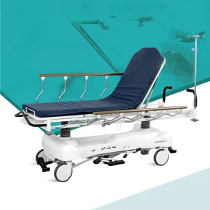 SKB041-3 SAIKANG Factory Multifunction Hydraulic Foldable Operation Connecting Medical Transport Patient Trolley