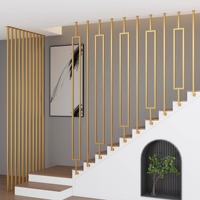 Nouvelle conception de garde-corps d'escalier de luxe en acier inoxydable, poteaux d'escalier intérieurs, poteaux en aluminium