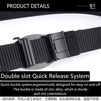 Nouvelle ceinture homme boucle automatique pleine dent décontracté Nylon toile homme ceinture extérieure tactique mâle mode ceintures en gros