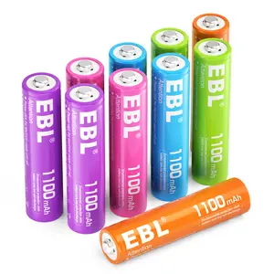 Venta al por mayor Color 1,2 V Recargable 1100mAh Cilíndrico NIMH Baterías Pack Para Niños