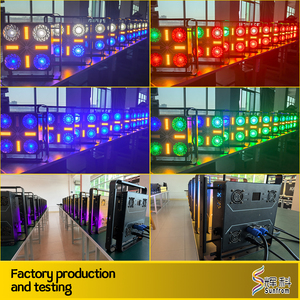 Projecteur matriciel LED RGBA 350W, 4x50W COB RGB, 4x40W Amber <span class=keywords><strong>DMX</strong></span> pour scène, concerts et événements - Product Image 5
