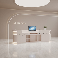 Bureau d'accueil de style chinois moderne et luxueux pour hôtel, hôpital, école - Bois écologique avec hauteur réglable