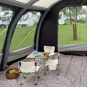 Carpa Inflable para Exteriores de 5-8 Personas, para las Cuatro Estaciones, con Tres Habitaciones, Tipo <span class=keywords><strong>Caravana</strong></span>, con <span class=keywords><strong>Toldo</strong></span> de PVC Impermeable, Resistente al Viento y a los Mosquitos - Product Image 5