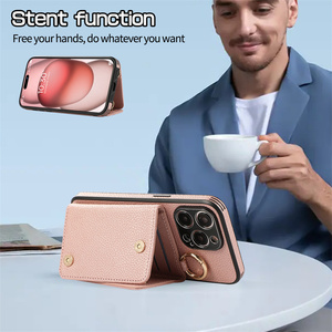 Portefeuille en cuir de luxe étuis pour téléphone portable étuis de couverture de téléphone pour <span class=keywords><strong>iPhone</strong></span> 14 15 étui de téléphone portable personnalisé pour <span class=keywords><strong>iPhone</strong></span> 12 Pro Max - Product Image 3