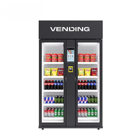 Distributeur automatique intelligent IA 1074L avec réfrigérateur, construction métallique, écran tactile, 4G LTE, accepte les paiements par carte pour les aliments frais