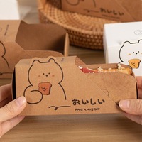 Caja de papel desechable biodegradable impermeable para comida para llevar embalaje de laminación mate en relieve para hamburguesa sándwich Sushi