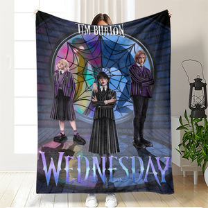 Manta de Franela con Diseño de Serie de TV Americana Moderna, Manta de Felpa con Estampado de Dibujos Animados para el Hogar, Sofá, Siesta, para Todas las Estaciones - Product Image 4