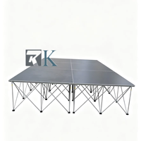 Scène modulaire d'exposition en aluminium pour concerts en plein air, plateforme de scène mobile et portable en vente