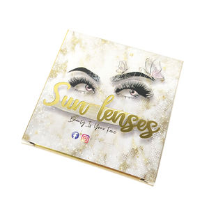 Caja de Empaque Premium para Lentes de Contacto, Caja de Papel Personalizada para Lentes de Contacto de Color con Ventana de Exhibición - Product Image 1