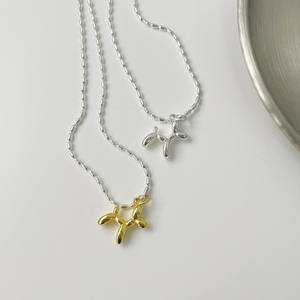 Collier à boucle universelle en argent pur S925, version coréenne, à faire soi-même, pendentif en forme de grain de café, design de niche, pendentif empilable tendance - Product Image 1