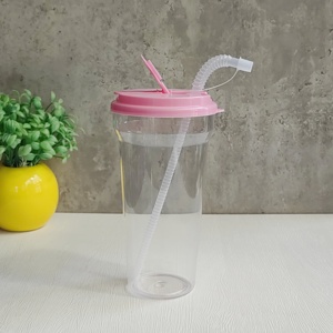 Custom Logo 900Ml 32Oz <b>Plastic</b> Tumblers Drinking Juice Cup With Lid and Straw Coffee Diy Transparent <b>Mug</b> - Product Image 4