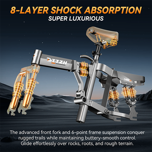 Bicicletta <span class=keywords><strong>Elettrica</strong></span> <span class=keywords><strong>Pieghevole</strong></span> A12S da 2000W di Picco per Adulti, Batteria Rimovibile Grande da 52V 25AH, Autonomia di 80 Miglia, E-bike in Acciaio al Carbonio - Product Image 6