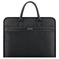 Sac à documents multifonctionnel en tissu Oxford avec fermeture éclair, mallette imperméable, sacs de conférence pour le bureau, sac pour ordinateur portable d'affaires