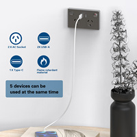 Prise murale avec USB, prise électrique 3 broches, point d'alimentation électrique australien 10A, double GPO, 2 prises, 2 ports, cuivre