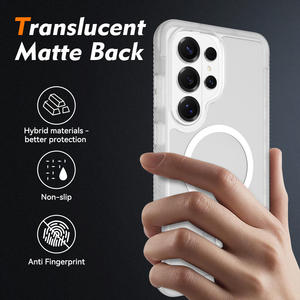 Étui de protection magnétique robuste <span class=keywords><strong>double</strong></span> couche antichoc en TPU+PC pour <span class=keywords><strong>Samsung</strong></span> S26 Ultra 360 Full Cover, compatible Galaxy S25 S26 - Product Image 3