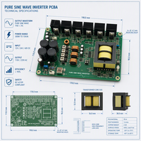 Controlador de Inversor Solar de Onda Sinusoidal Pura de 48V DC 220V AC para Electrodomésticos, Circuito PCB Personalizado para Ensamblaje con Certificación CE RoHS REACH