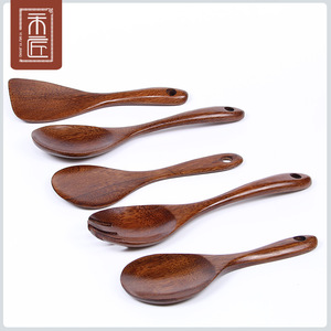 Non-stick <b>pan</b>, wooden spatula, wooden spoon, chicken wing wood long-<b>handled</b> spatula set, wooden stir-fry spatula with long - Product Image 5
