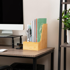 Bamboo Desktop Organizer Wooden Storage Box For Office Desk <b>Filing</b> Cabinet Multifunctional Neatening <b>Drawer</b> Standalone Rectangle - Product Image 4