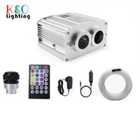 Kit de plafond étoile à fibre optique 500 brins * 0.75mm PMMA Fiber End Glow Light Source lumineuse RVB