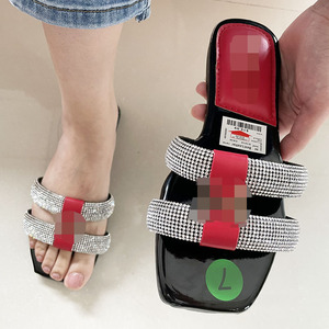 Sandali di Lusso Personalizzati da Spiaggia per Donne, Scarpe Aperte con Dettaglio Metallico a <span class=keywords><strong>H</strong></span>, Design Elegante, Impermeabili - Product Image 1