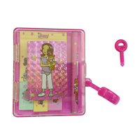 Mini Set de Papelería para Niñas, Cuaderno con Candado y Llave, Bolígrafo, Blocs de Notas, Recuerdos para Fiestas, Logotipo Personalizado