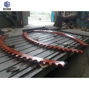 Non standard casting steel large 4 segment chain 120 tooth sprocket for Ball Mill