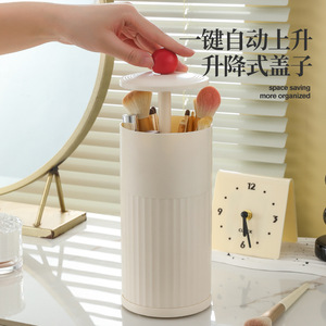 Portaescobillas organizador a prueba de polvo de gran capacidad para encimera de baño de escritorio de tocador - Product Image 5