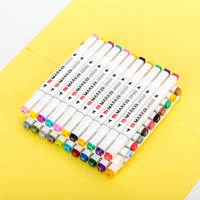 Marqueurs à alcool à double pointe pour enfants et adultes Marqueurs de peinture à colorier pour artistes Marqueurs de peinture Stylo avec étui de transport en plastique