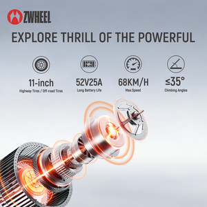 Alcance de 50 millas, velocidad máxima de 42 mph, motores duales de 2000W – Scooter eléctrico GT1LITE - Product Image 4