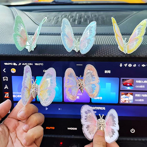 Novelty 3D Butterfly <b>Car</b> Decoration Plastic Figurine For <b>Interior</b> Decor Gift For Girls - Product Image 3