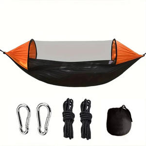 Hikeon Tente de camping portable double pour l'extérieur, <span class=keywords><strong>hamac</strong></span>-lit, ouverture rapide automatique, moustiquaire à fermeture éclair, polyamide, capacité de poids de 300 kg - Product Image 2