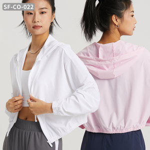 New Yoga Mát Cảm Giác Trùm Đầu Kem Chống Nắng Quần Áo Ngoài Trời Cưỡi Thể Thao Hàng Đầu Windproof Tập Thể Dục & Yoga Mặc Tops Cho Phụ Nữ - Product Image 4